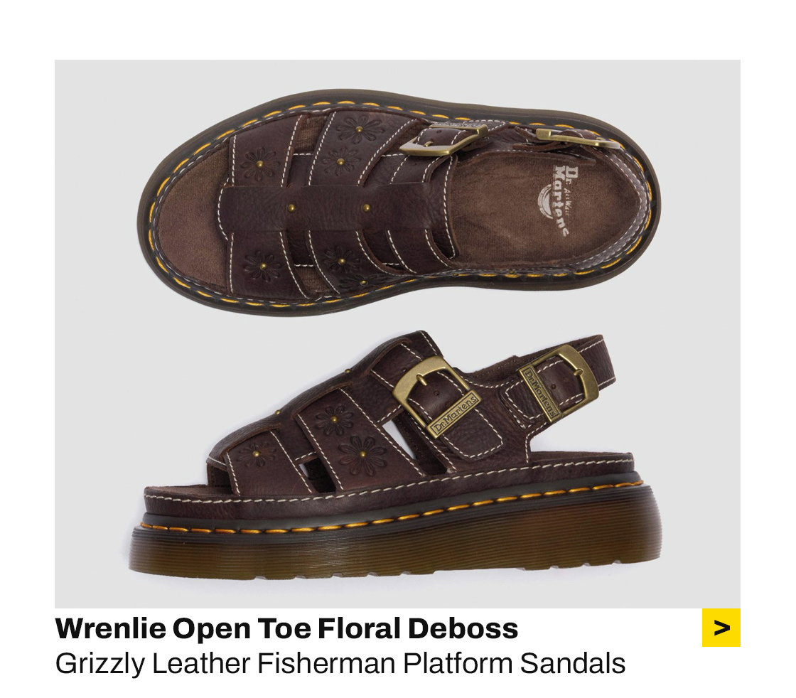 Wrenlie Open Toe Grizzly Leather Fisherman Platform Sandals