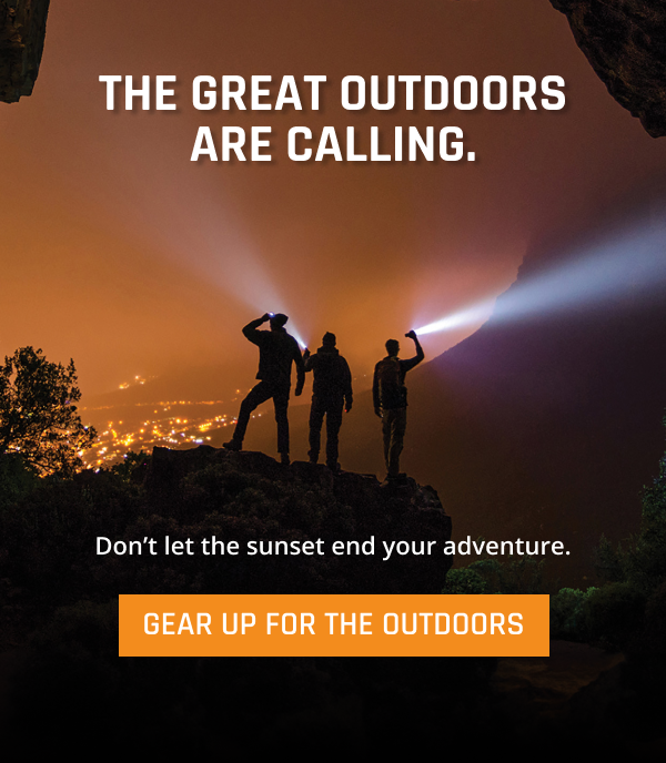 THE GREAT OUTDOORS ARE CALLING