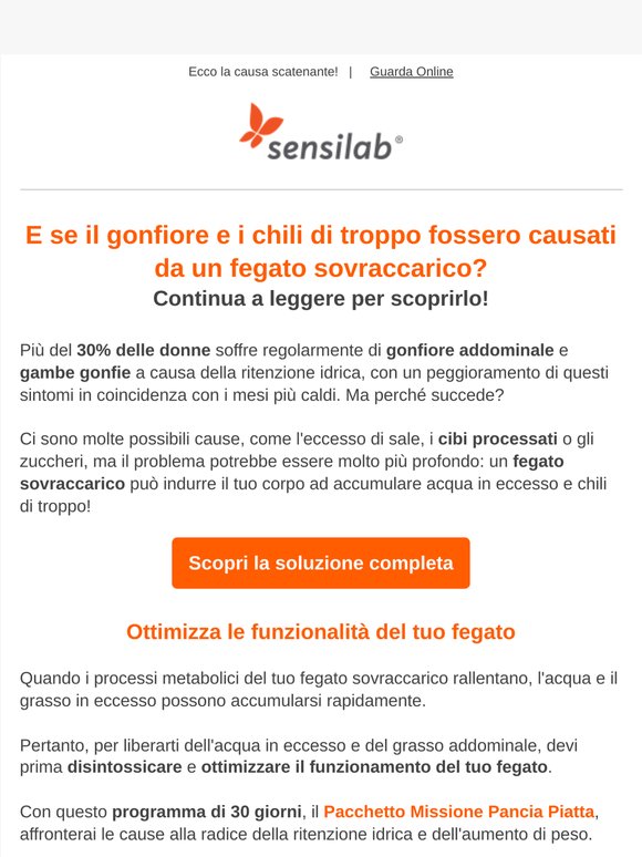Gonfiore addominale e chili di troppo?