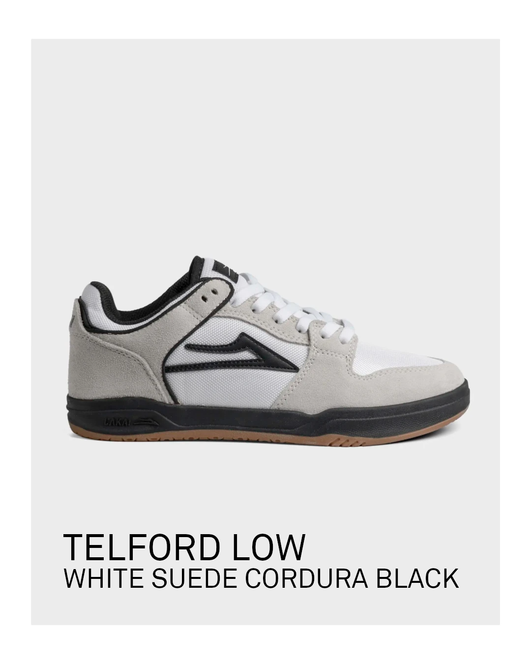 TELFORD LOW - WHITE SUEDE CORDURA BLACK