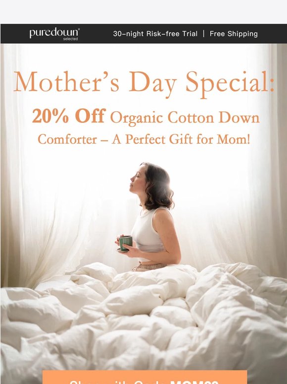 Treat Mom: 20% OFF Organic Cotton Comforter