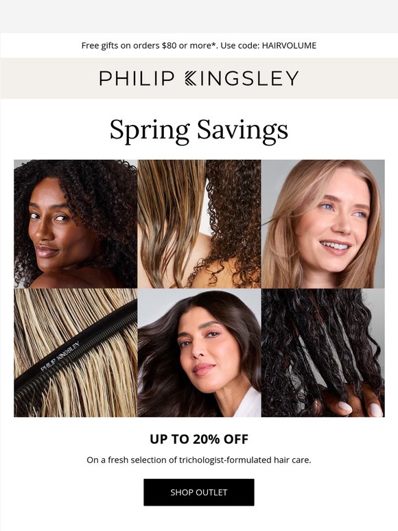 Up to 20% off expert hair care