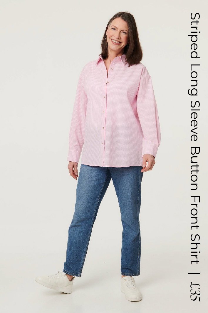 Striped Long Sleeve Button Front Shirt | Shop Now