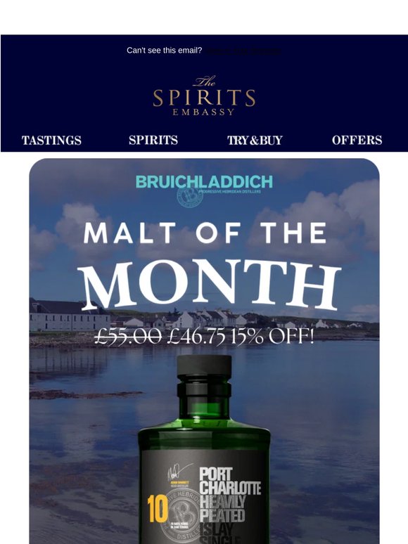 15% off Port Charlotte 10 Year Old