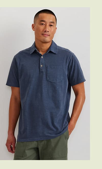 Men's Sunwashed Cotton Pocket Polo