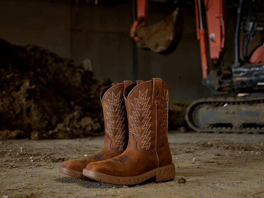 Blinder 11" Waterproof boots in brown.