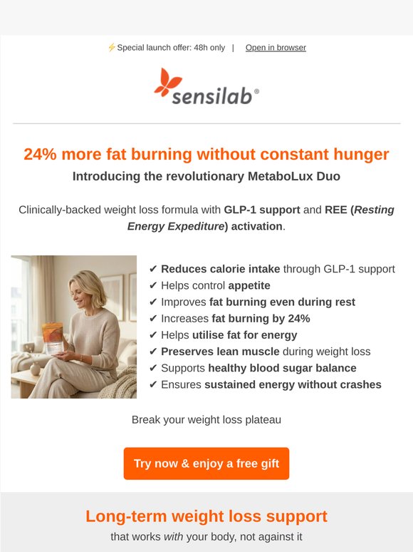 NEW: appetite control + fat burning