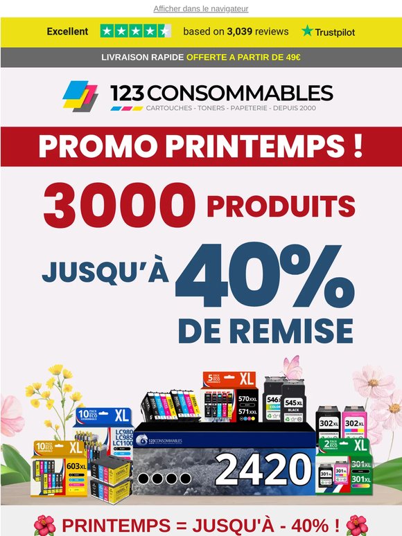 🌺 PRINTEMPS : Jusqu'à -40% !