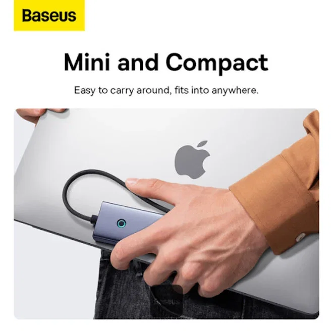OS-Baseus UltraJoy Series 4-Port HUB Space - Grey