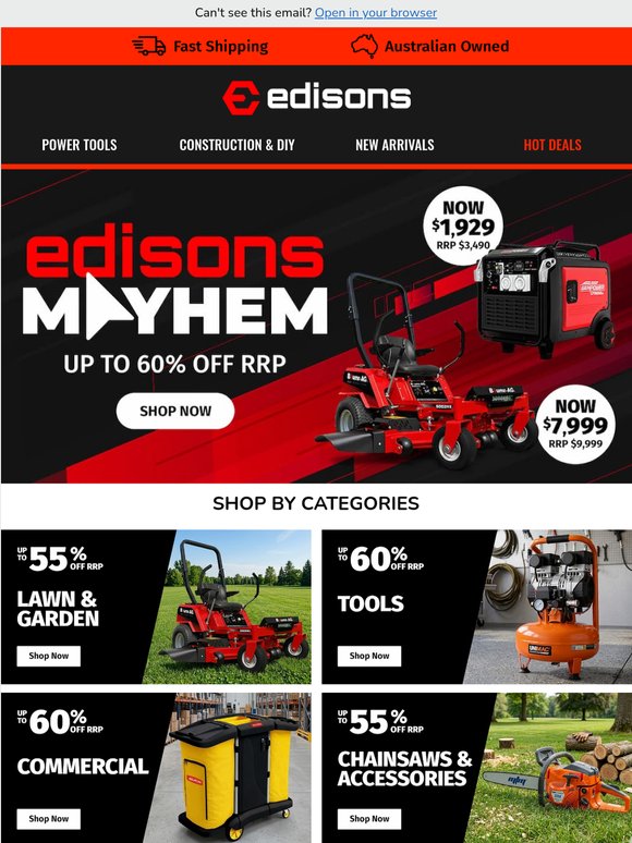 🔥 Save Up to 60% off RRP Sitewide!
