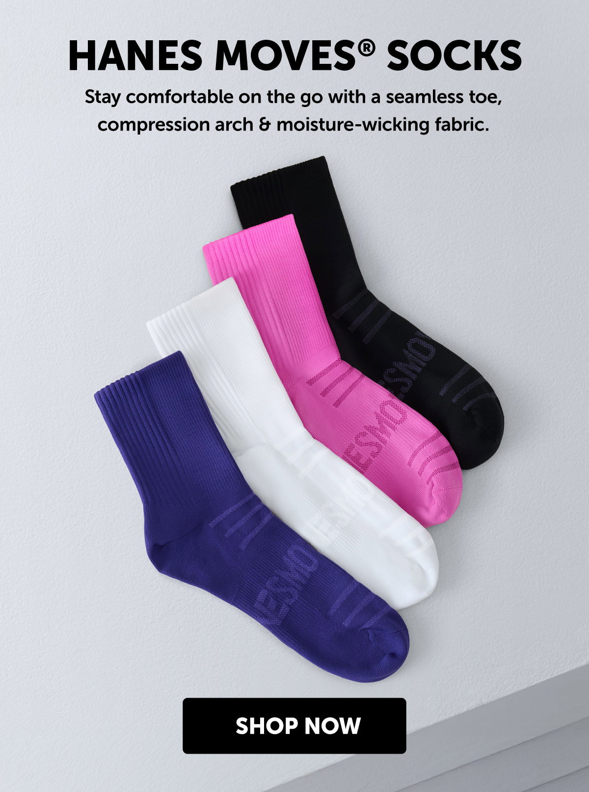 Hanes Moves Socks