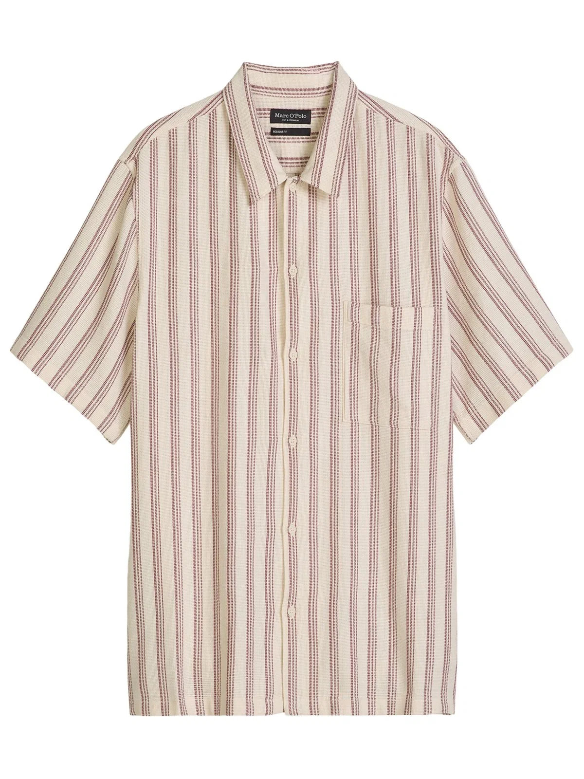 Striped Cotton Knit Short-Sleeve Shirt