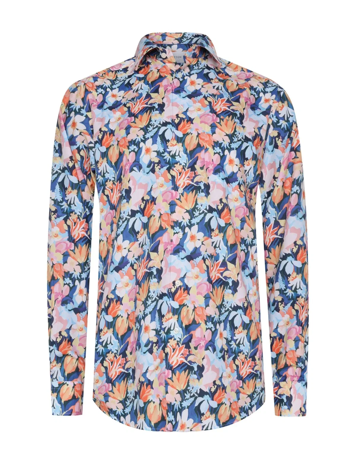 Shirt made of cotton and lyocell with all-over floral print