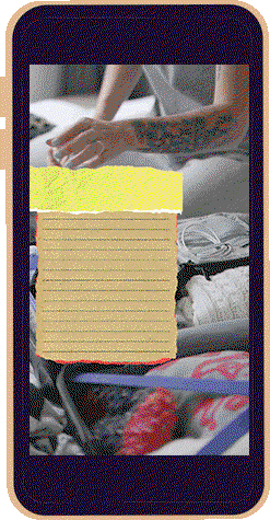 GIF showing how to favorite a song to find others by the same artist in the future