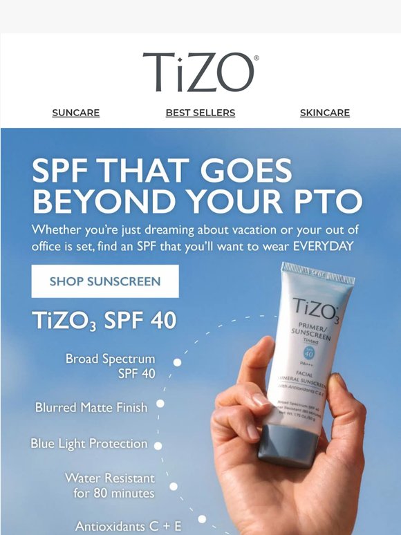 Skin that feels like you're on vacation