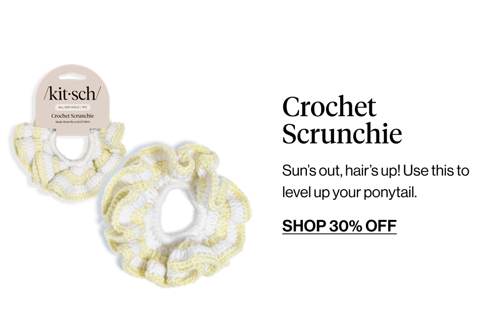 Crochet Scrunchie Sun’s out, hair’s up! Use this to level up your ponytail.