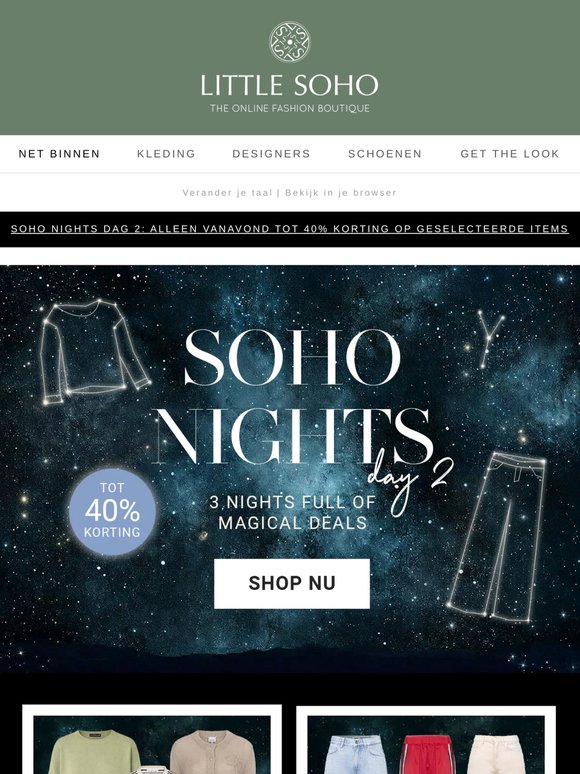 7 HOURS ONLY: Tot 40% op geselecteerde styles!🌙