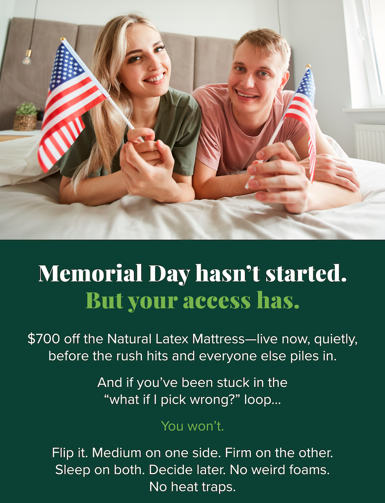 Memorial day hasn't started but your access has