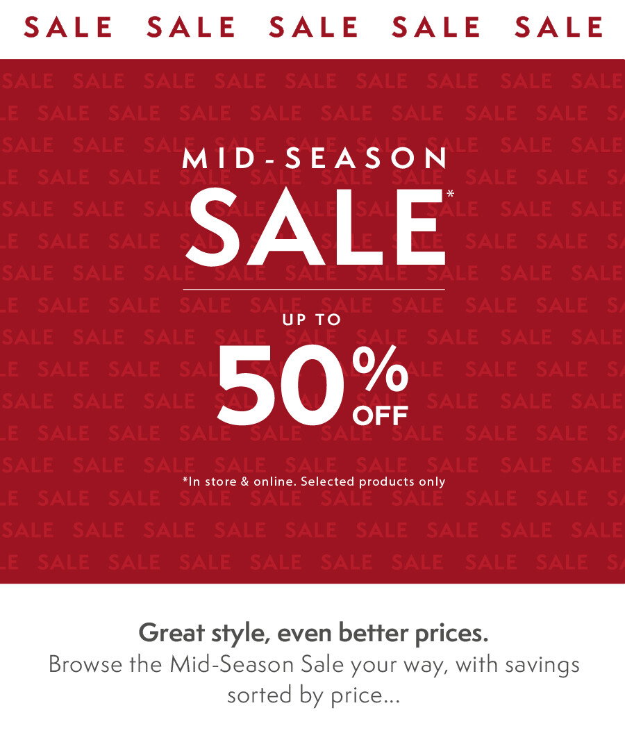 Mid-Season Sale - Shop By Price