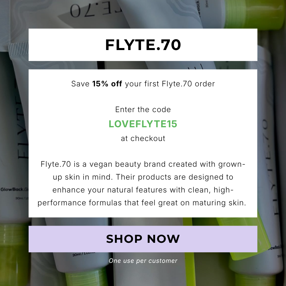 Save 15% off your first Flyte.70 order. Enter code LOVEFLYTE15 at checkout. One use per customer.