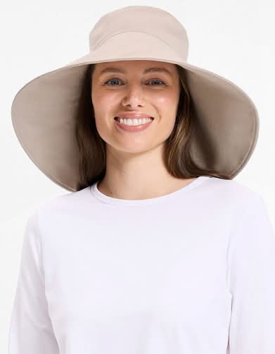 Women's Ultra Wide Cotton Linen Sun Hat UPF 50+