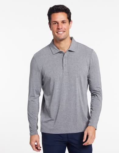 Men's Long Sleeve Polo Shirt UPF 50+