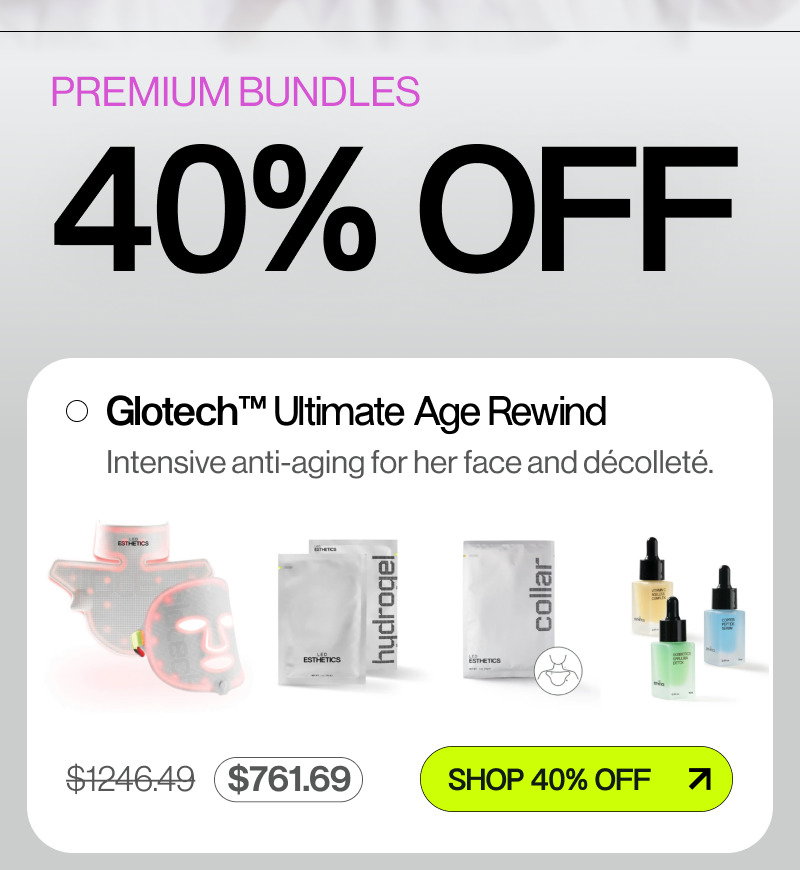 set of products, mask and collar, serums and hydrogels