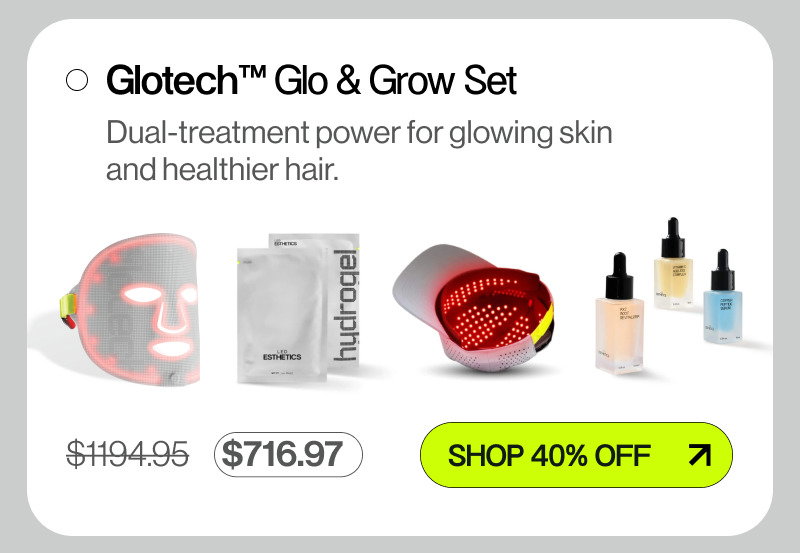 set of producst, mask hat led device, serums and hydrogles