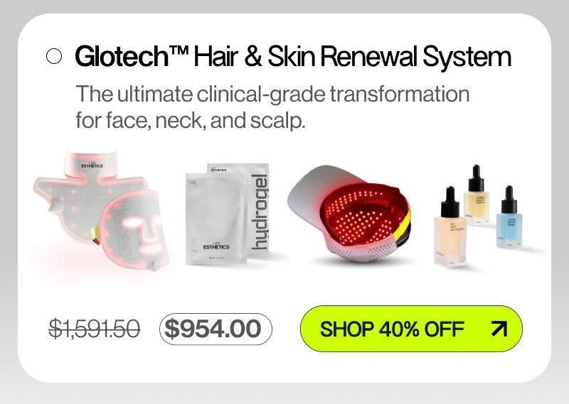 set of products, mask, collar, hat device, serums and hydrogels