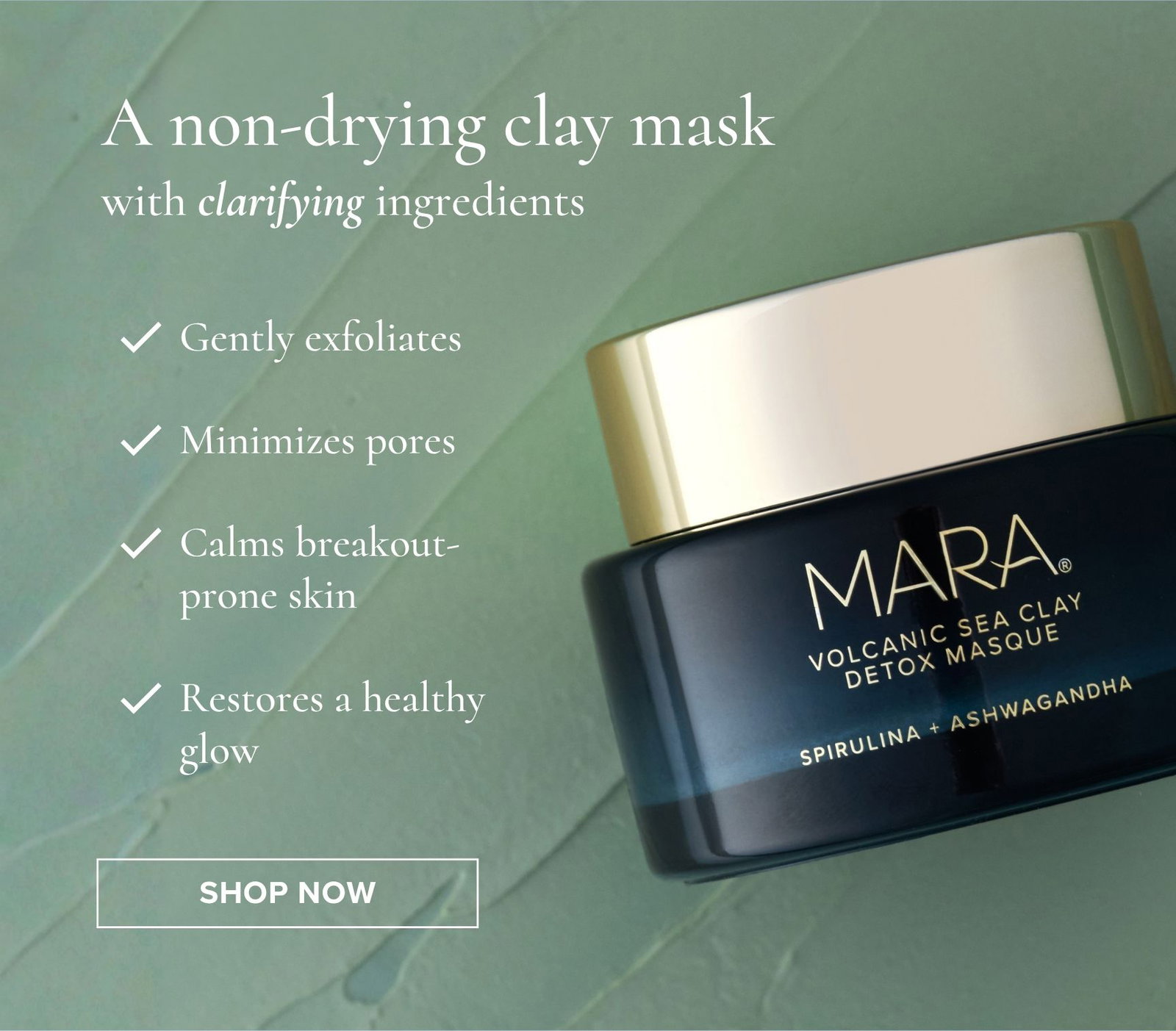 A non-drying clay mask with clarifying ingredients