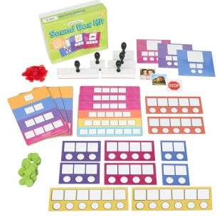 Image of Really Good Phonics™ Sound Box Mats and Chips 6 Student Kit with Teacher Demo