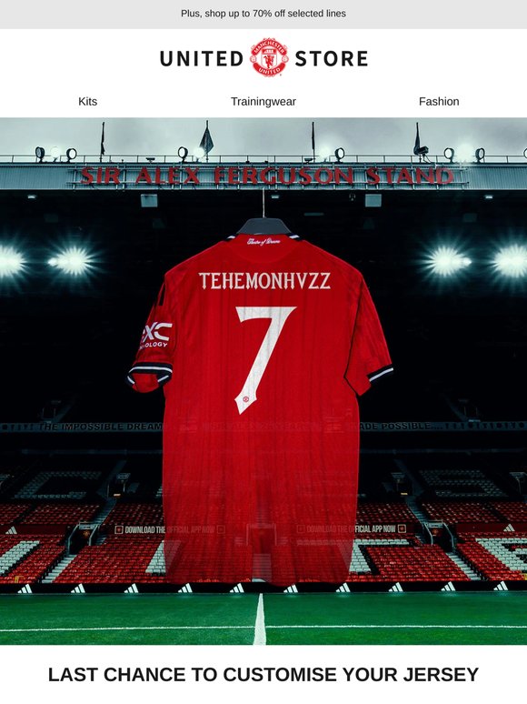 Last chance to customise your jersey! 🔴