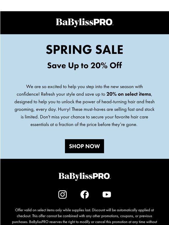 🚨 SPRING SALE: Save Up To 20% Off
