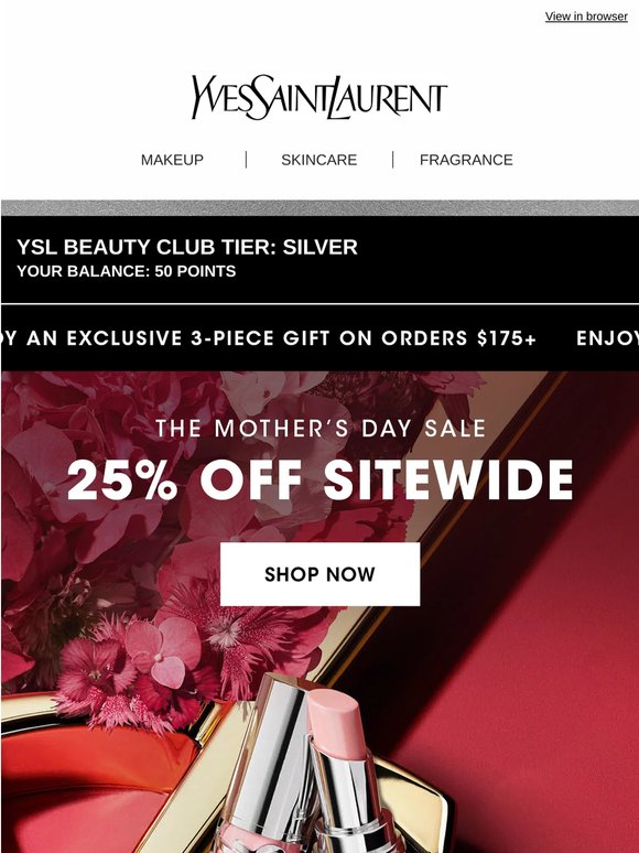25% Off YSL Lipstick Icons