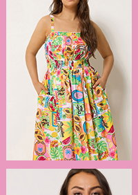 YOURS witte midi-jurk met fruitprint