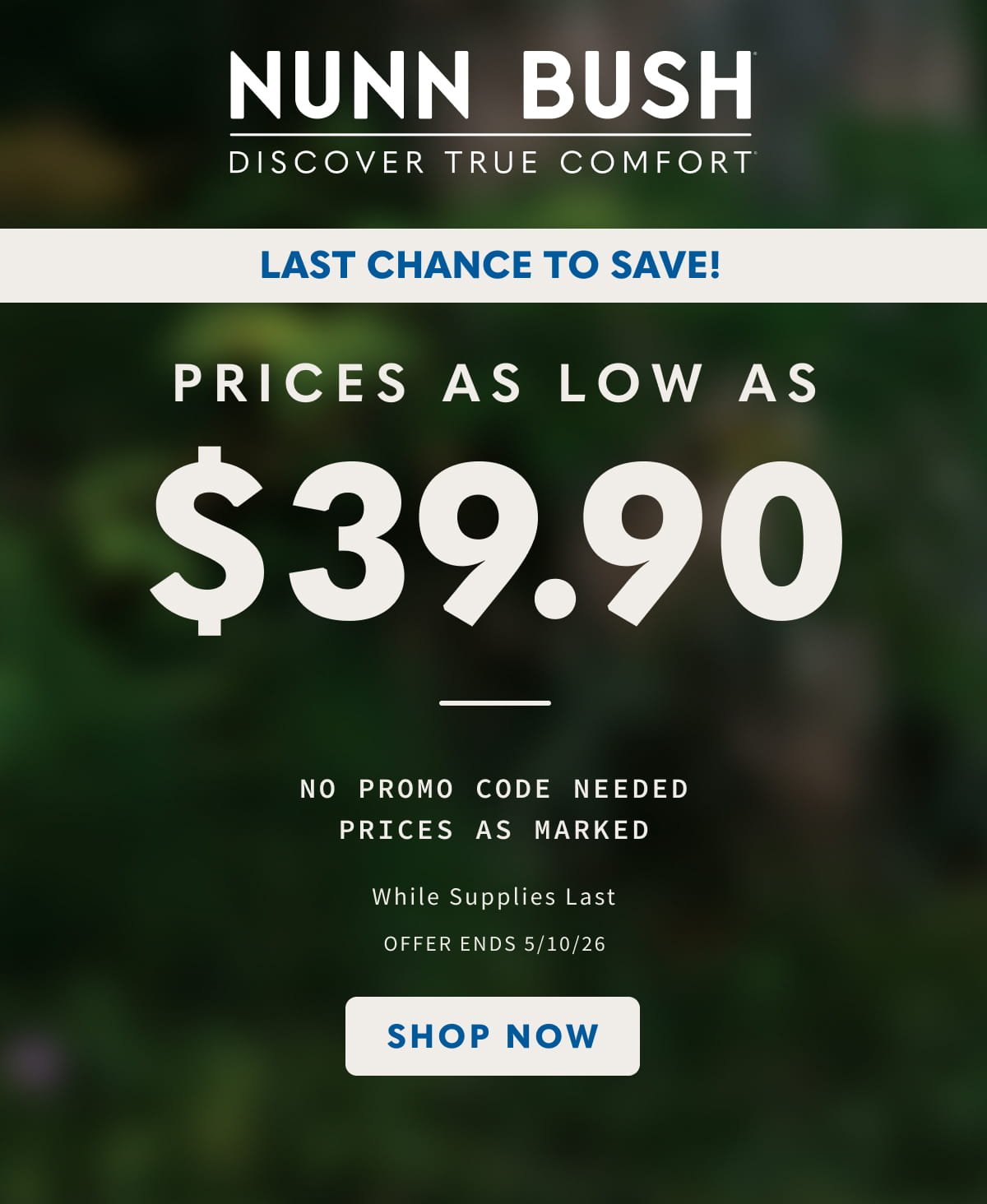 Prices as low as $39.90. No promo code needed. Prices as marked while supplies last. Display images to learn more.