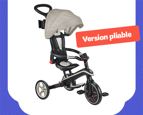 Tricycle Explorer 4-en-1 Évolutif & Pliable Taupe de Globber