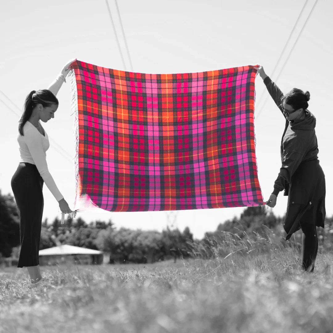 Image of Buchanan Rose Tartan Lambswool Blanket