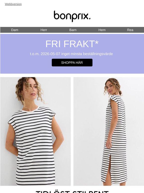 Snart slut: fri frakt