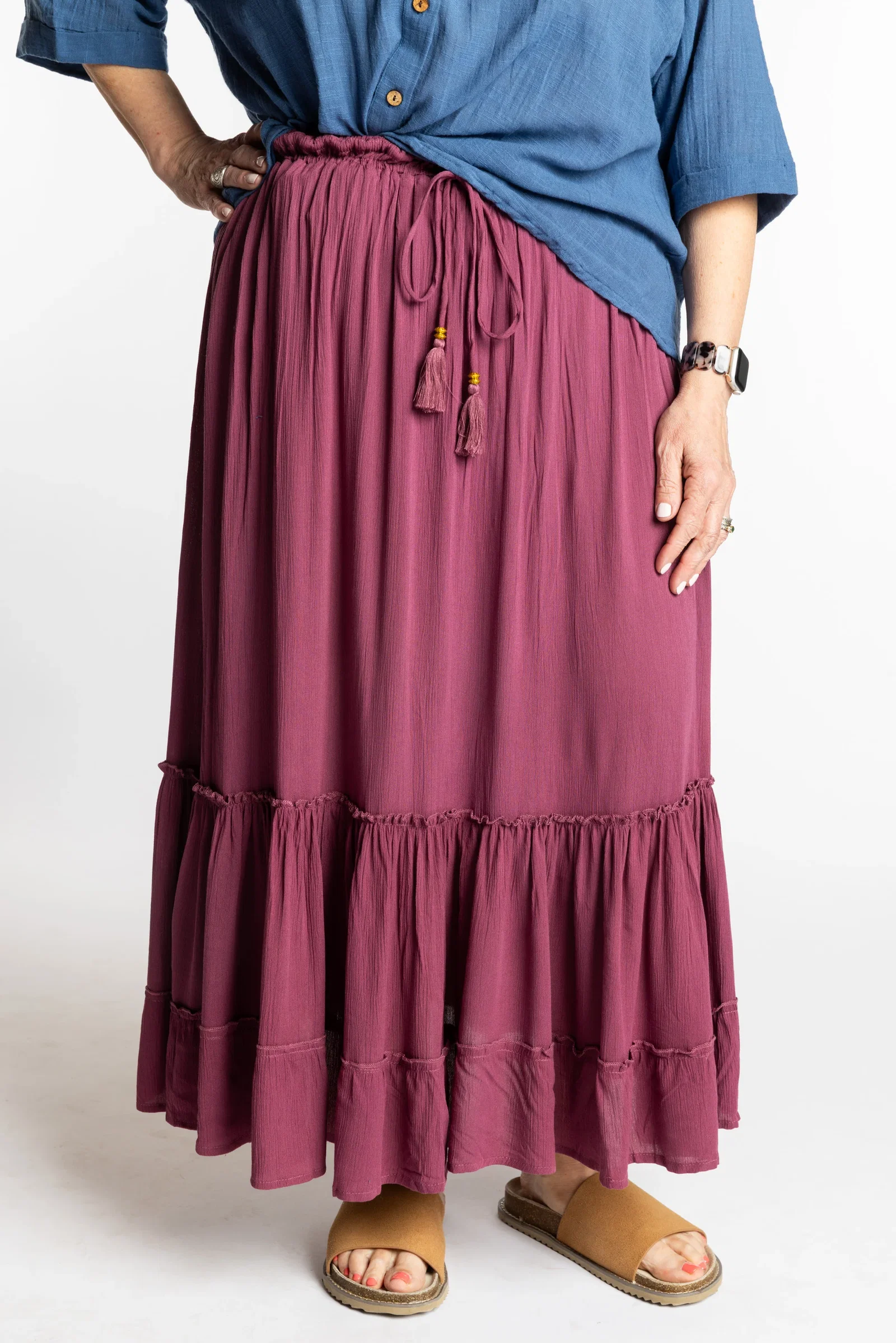Image of Breezy Bliss Boho Prairie Skirt