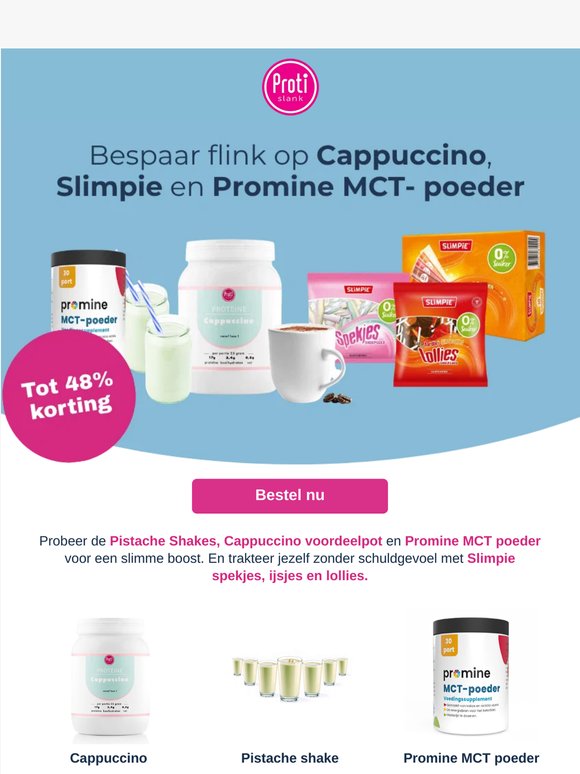 Tot 48% korting op Slimpie, Promine en drankjes!
