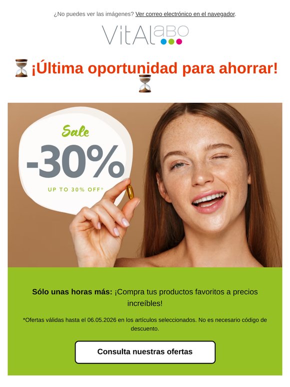 ⌛️ Última llamada: ¡no te pierdas las últimas horas de nuestros descuentos!