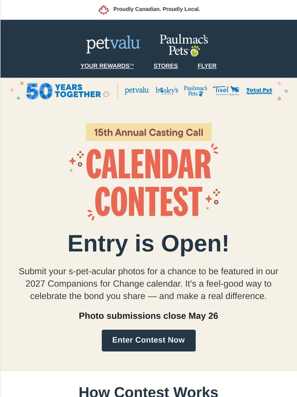 Calendar Contest Is Open + $300 gift cards up for grabs!