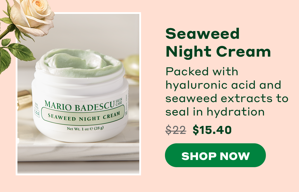 Seaweed Night Cream -  Packed with hyaluronic acid and seaweed extracts to seal in hydration