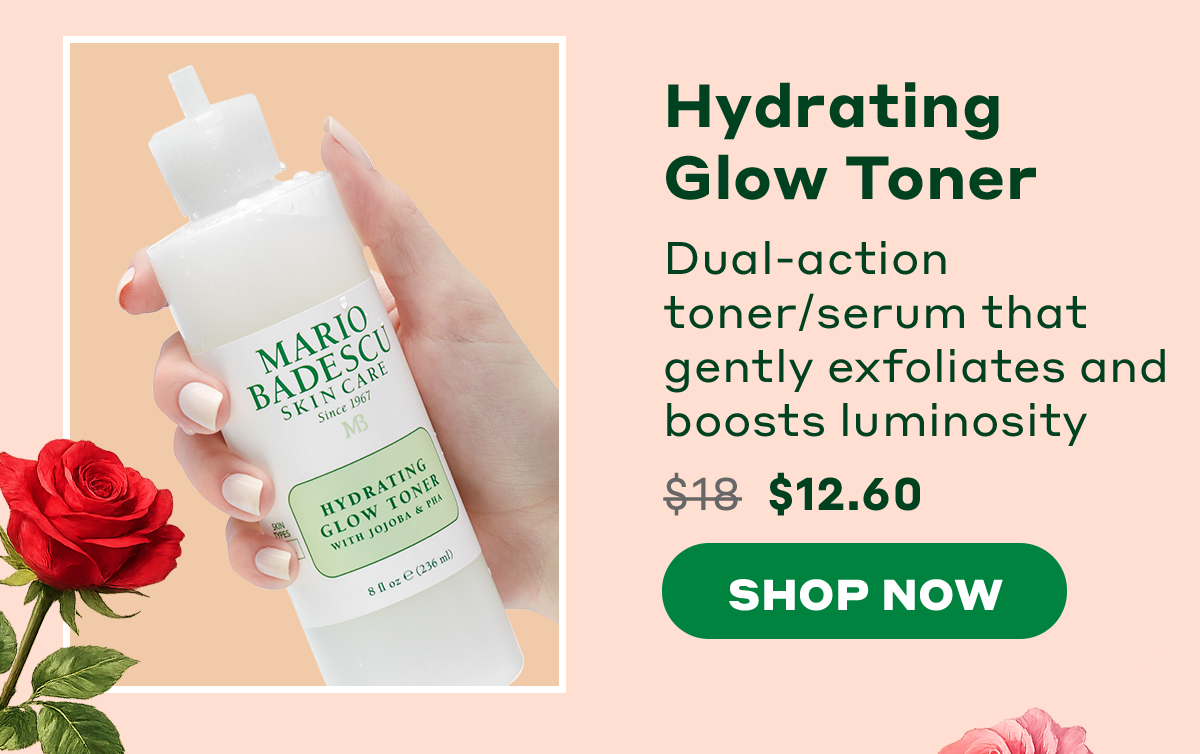 Hydrating Glow Toner -  Dual-action toner/serum that gently exfoliates and boosts luminosity