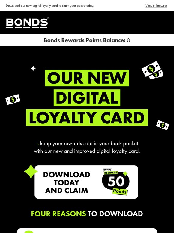 —, 50 Bonus Points Are One Click Away
