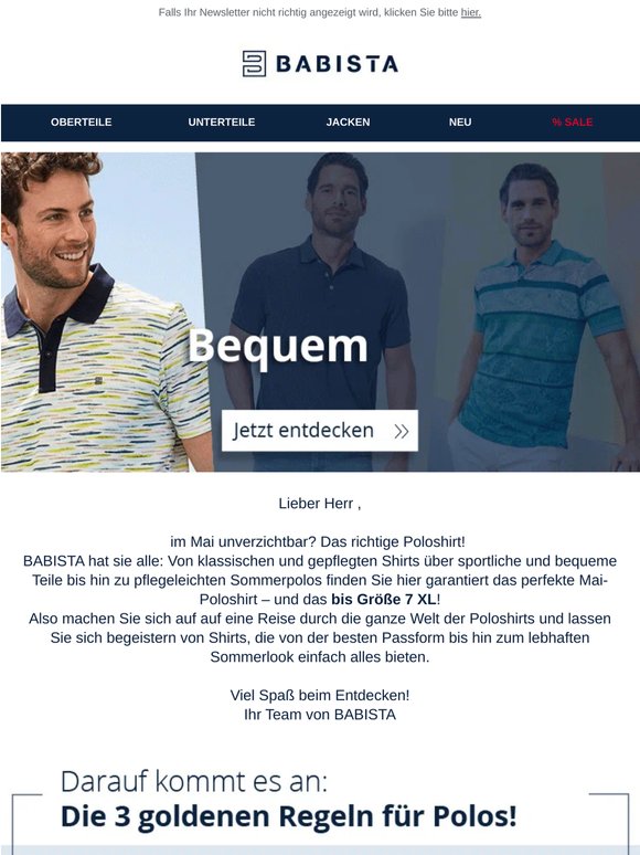 Poloshirts: Im Mai unschlagbar!