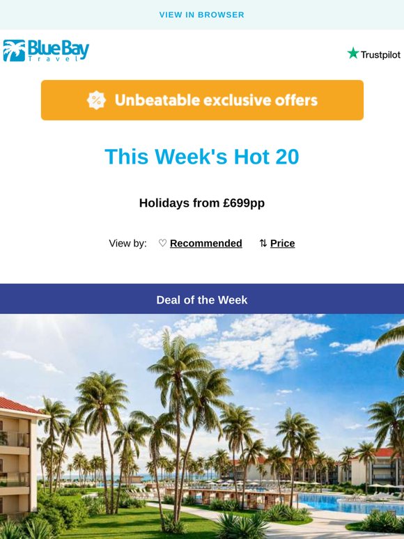 From £699pp | This Week's Hot 20
