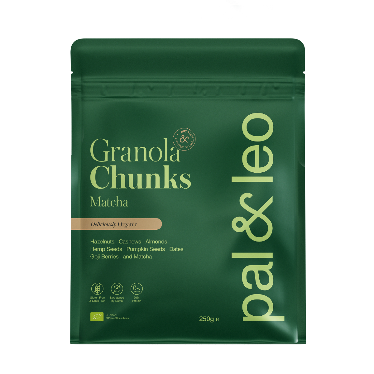 Image of Pal & Leo - Granola Chunks Matcha 250g