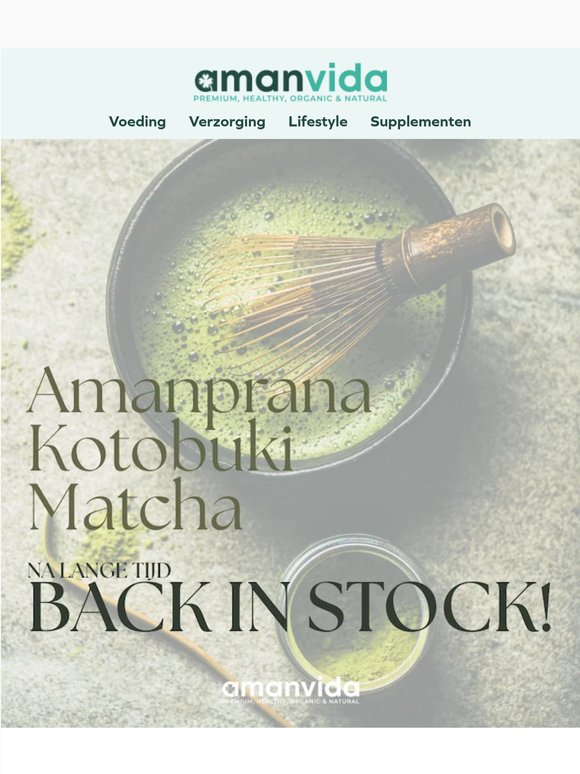 Matcha-cha-cha: Amanprana Kotobuki matcha is terug💚